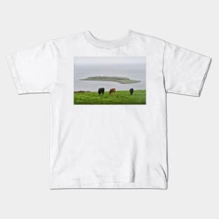 Pladda lighthouse on Pladda near the coast of Isle of Arran, Scotland Kids T-Shirt